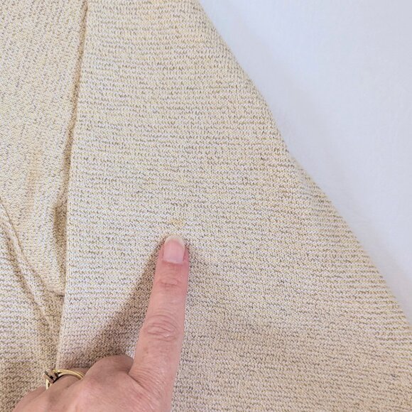 St. Croix Knits Men's Pastel Sweater Size Large Geometric Print Muted Yellow - Picture 9 of 9